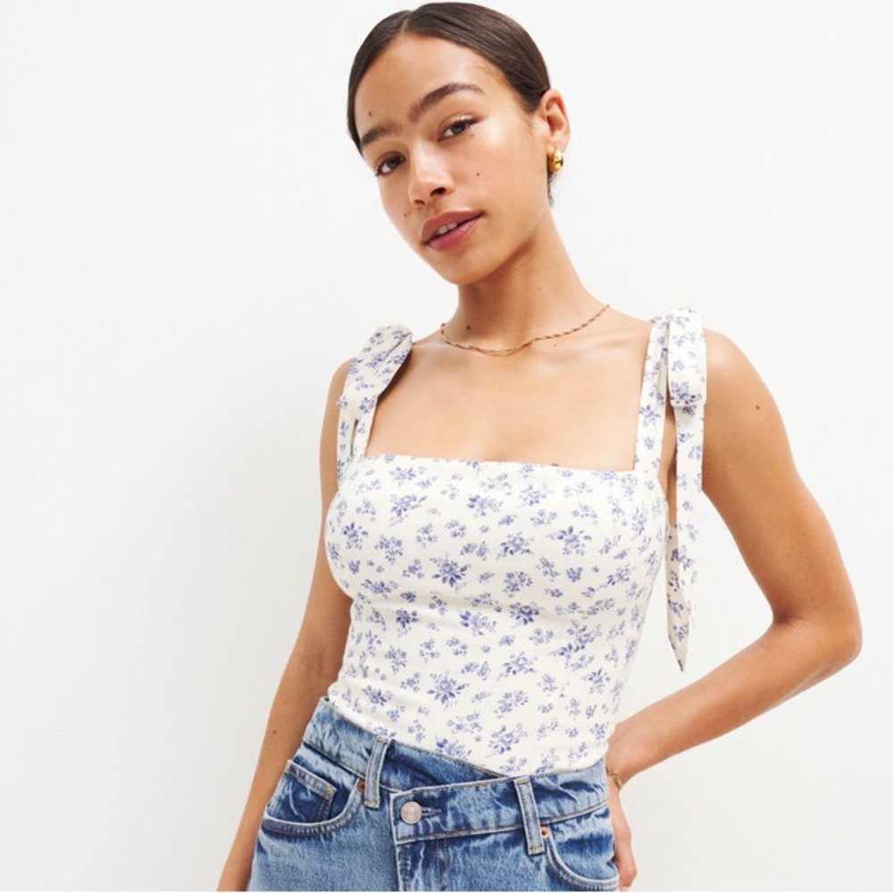 Reformation Ellora Tie Strap Tank Nwt